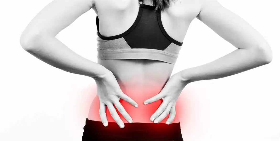 Pain in the lumbar region, which can be relieved with exercises and correct body position. 